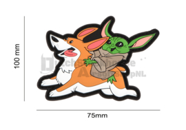 Airsoftology Baby Yoda Riding Corgi Patch