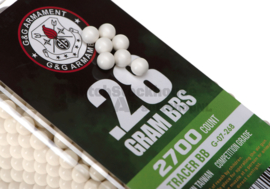 G&G 0.28g Precision BIO Tracer BB's 2700rds - Green