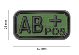 JTG / Viper / Bloodtype Rubber Patch AB Positive - AB+