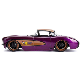 Batgirl DC Comics Chevy Corvette 1957 metal Car & Figure set - Scale 1:24