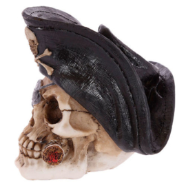 Pirate Skull Decoration with Cigar figure