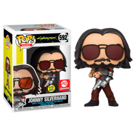 FUNKO POP figure Cyberpunk 2077 Johnny Silverhand with Gun - Exclusive - *Glows in the Dark* (592)