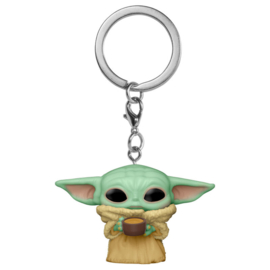 FUNKO Pocket POP keychain Star Wars The Mandalorian Yoda The Child with Cup