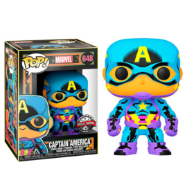 FUNKO POP figure Marvel Black Light Captain America (648)