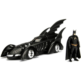 DC Comics Batman Forever Batmobil metal car + figure set Scale 1:24