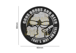 JTG Guns Boobs and Beer … That's why I Am here Rubber Patch