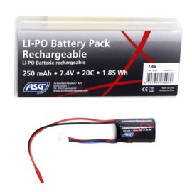 ASG 7.4v LiPo 250mAh 20C Battery