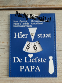 parkeerschijf met tekst