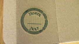 Sticker  Hoera...jaar  van Noor!Design
