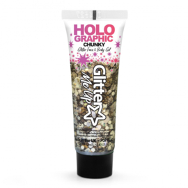 Holografische chunky glitter gel Golden girl