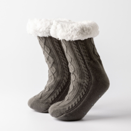 home sock | ELZA  charcoal grey