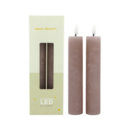 oplaadbare dinerkaars led XL dusty rose