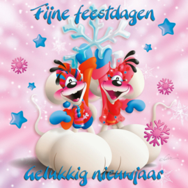 Diddl 3D-wenskaart – Fijne feestdagen! Gelukkig nieuwjaar!