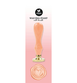 Wax Stamp with handle Peach heart