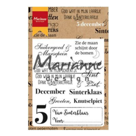 Marianne Design clear stamps vijf december