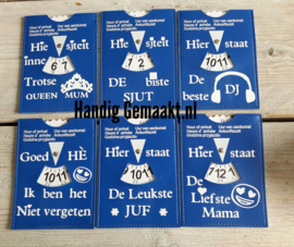 parkeerschijf met tekst
