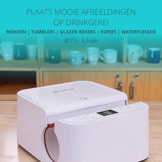 LOKLiK • Auto Tumbler Heat Press White + gratis mok