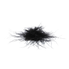 marabou pompom zwart