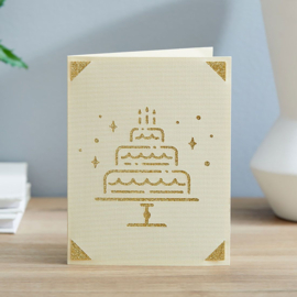 Cricut Joy™-insteekkaarten, crème/gouden glitter 4,25" x 5,5"