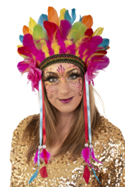 veren hoofdtooi colorful festival