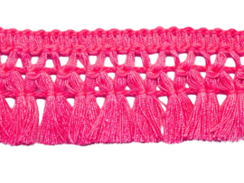 franje kwastjesband knalroze | 50 cm