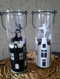 tube met kaars opdruk huisjes sint & piet