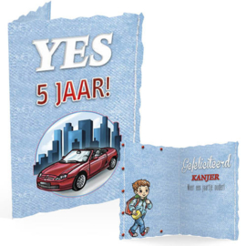 wenskaart jongen 5 jaar | Yvonne Creations