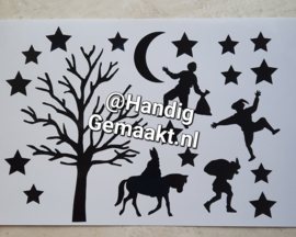 statische raamstickers | piet & sint setje