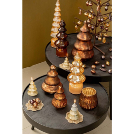 glazen kerstboom met ledlicht