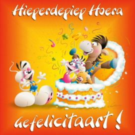 Diddl 3D-wenskaart – Hieperdepiep Hoera GefeliciTAART!