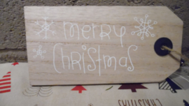 houten label: merry christmas