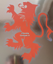 statische raamsticker | oranje leeuw