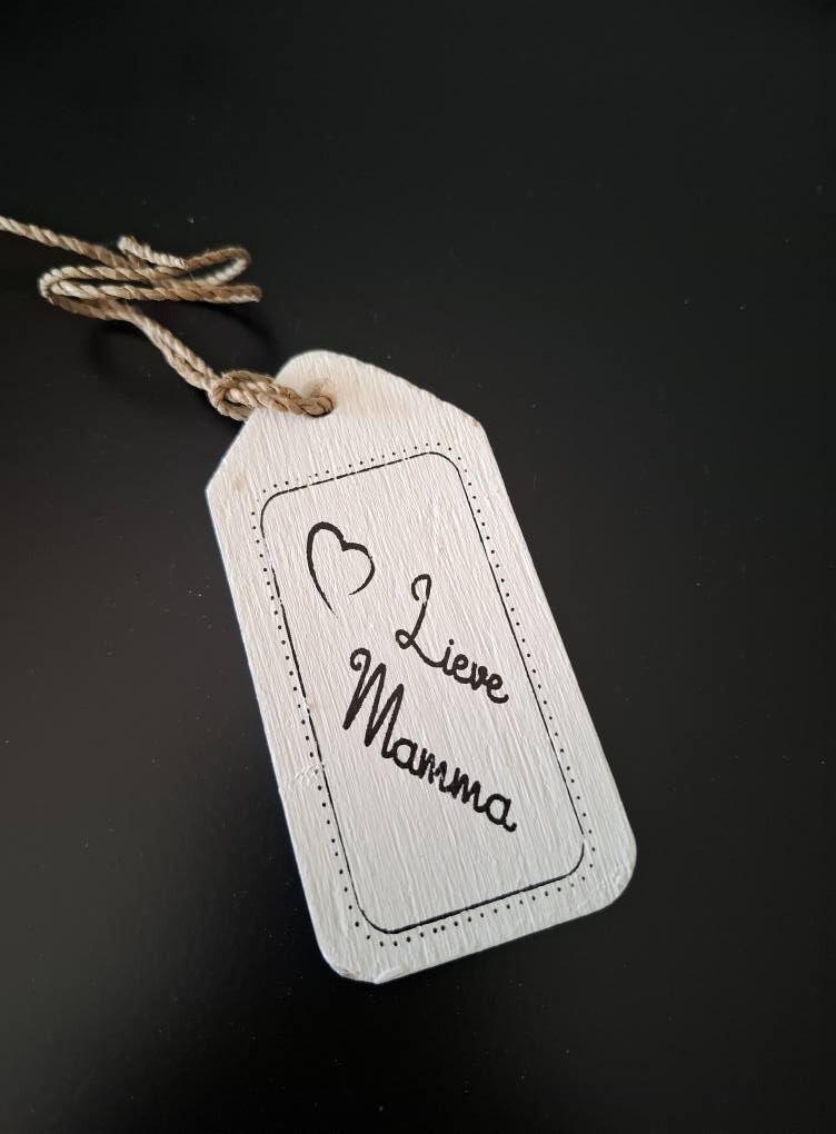 houten label | lieve mama