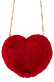 Tas pluche hart rood