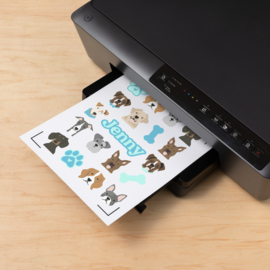 Printable Waterproof Sticker Set A4 White Hologoraphic