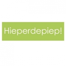 sticker langwerpig hieperdepiep "lime groen"