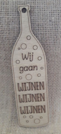 houten label fles | WIJNEN WIJNEN WIJNEN