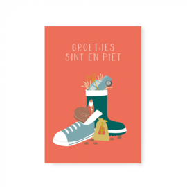 ansicht kaart sinterklaas | schoen