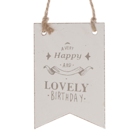 houten hanger vlag | Lovely Birthday