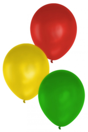 ballon rood / geel / groen 15 stuks