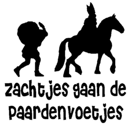 Raamsticker | Zachtjes gaan de paardenvoetjes