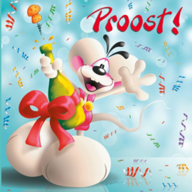 Diddl 3D-wenskaart – Proost!