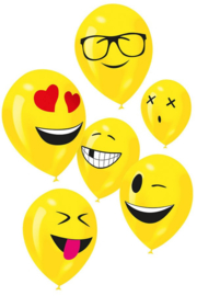 gele ballonnen met smiley