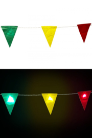 vlaggenlijn rood/geel/groen met verlichting