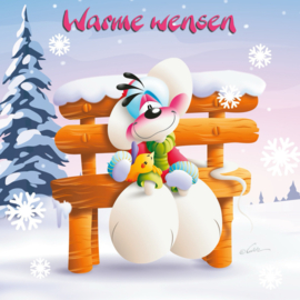 Diddl 3D-wenskaart – Warme wensen