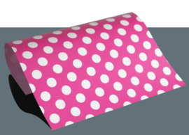 design flex polka dots roze/wit