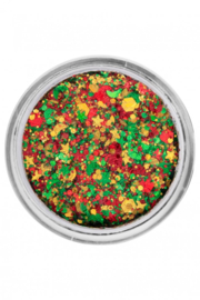 PXP pressed chunky glitter cream red-yellow-green 10 ml
