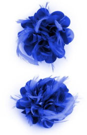 bloem met veertjes | blauw