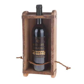 vintage houten wijnhouder