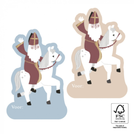 sticker sint op paard | 6/st